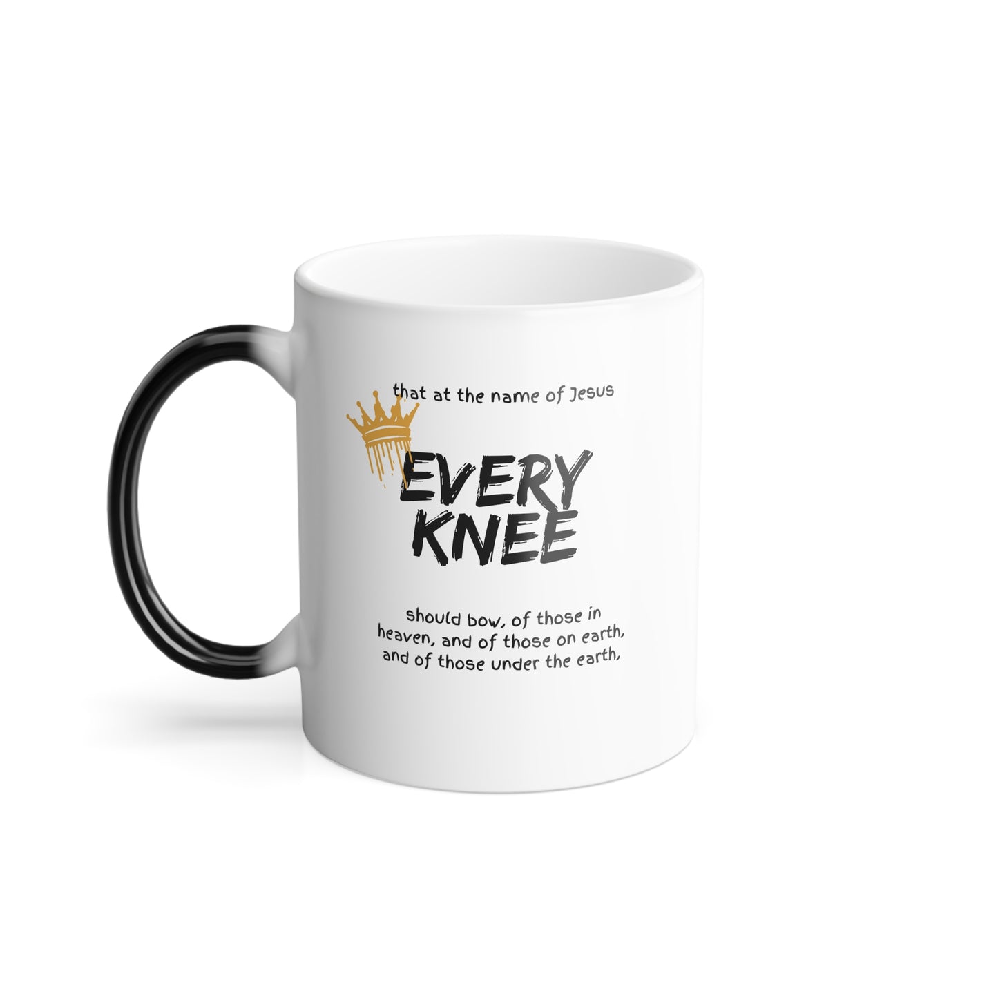 Mug Bible Scripture Color Morphing 11oz Christian Philippians 2:10-11