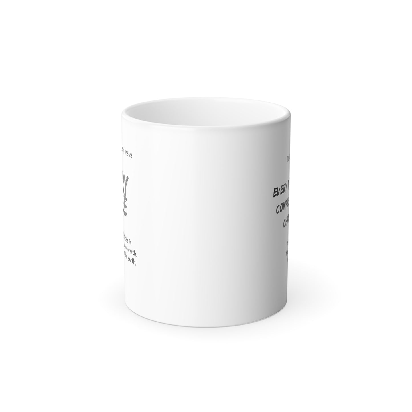 Mug Bible Scripture Color Morphing 11oz Christian Philippians 2:10-11