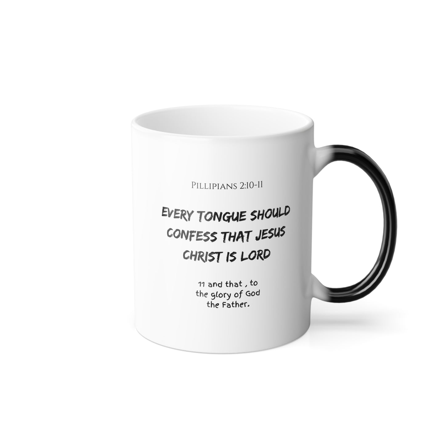 Mug Bible Scripture Color Morphing 11oz Christian Philippians 2:10-11